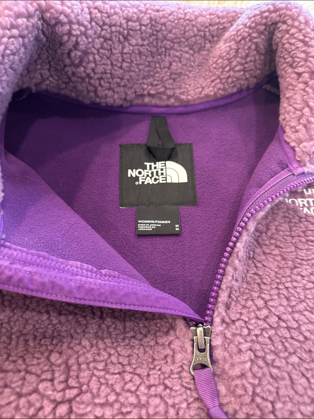 The North Face lined fleece pullover. Purple size medium. - Picture 3 of 7